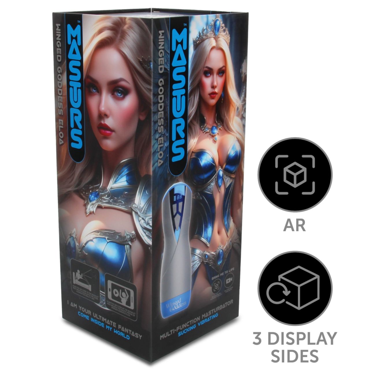 Masturs Eloa - szívó-rezgő AR maszturbátor (kék)