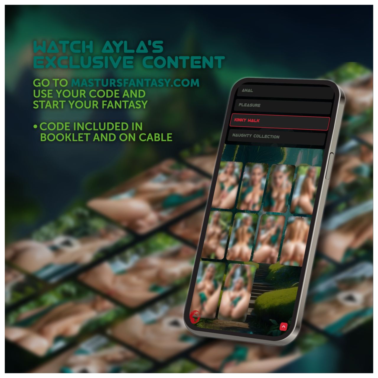 Masturs Ayla - nyögő szívó-rezgő AR maszturbátor (zöld)