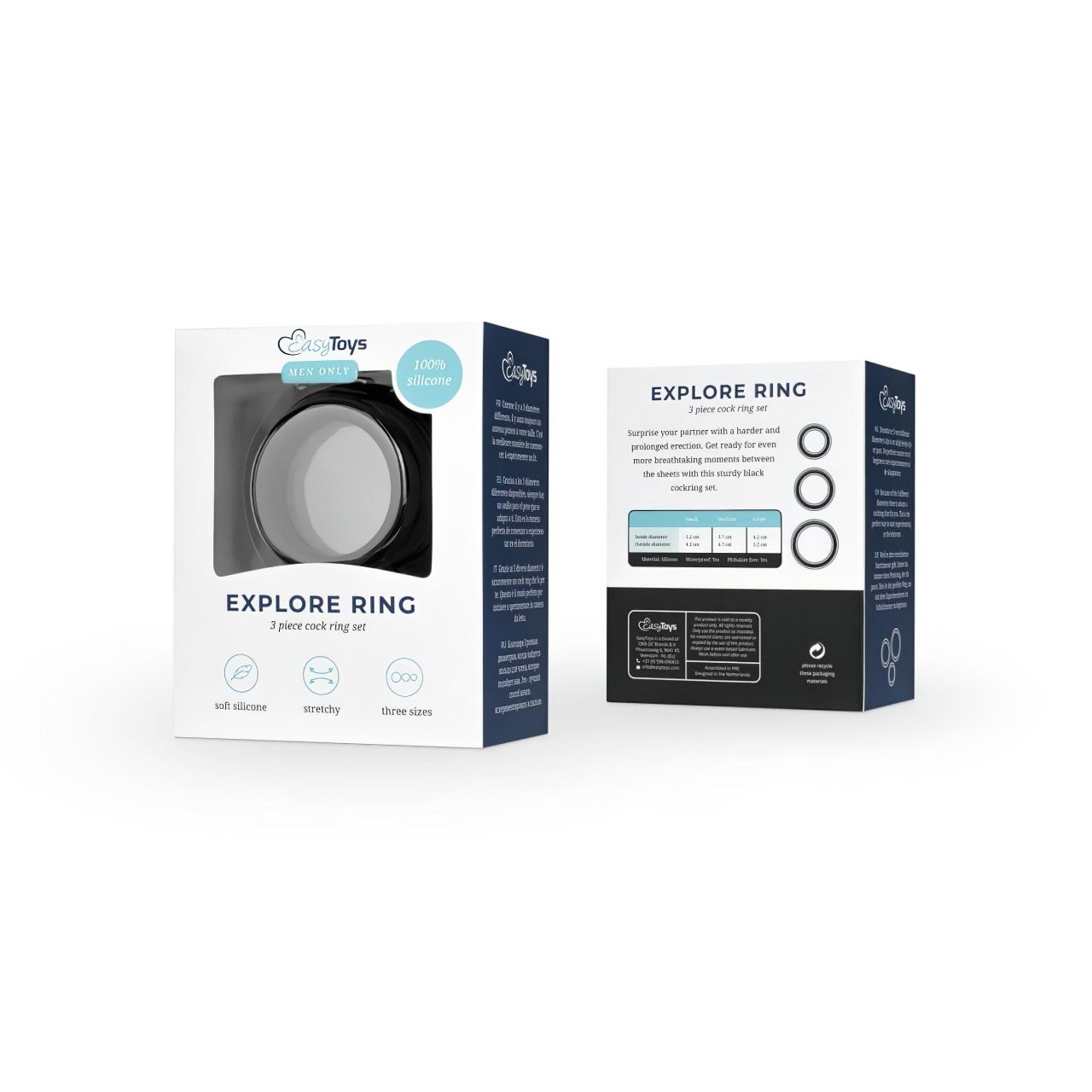 Easytoys Explore Ring - péniszgyűrű szett - 3 részes (fekete) Easytoys Explore Ring - péniszgyűrű szett - 3 részes (fekete)