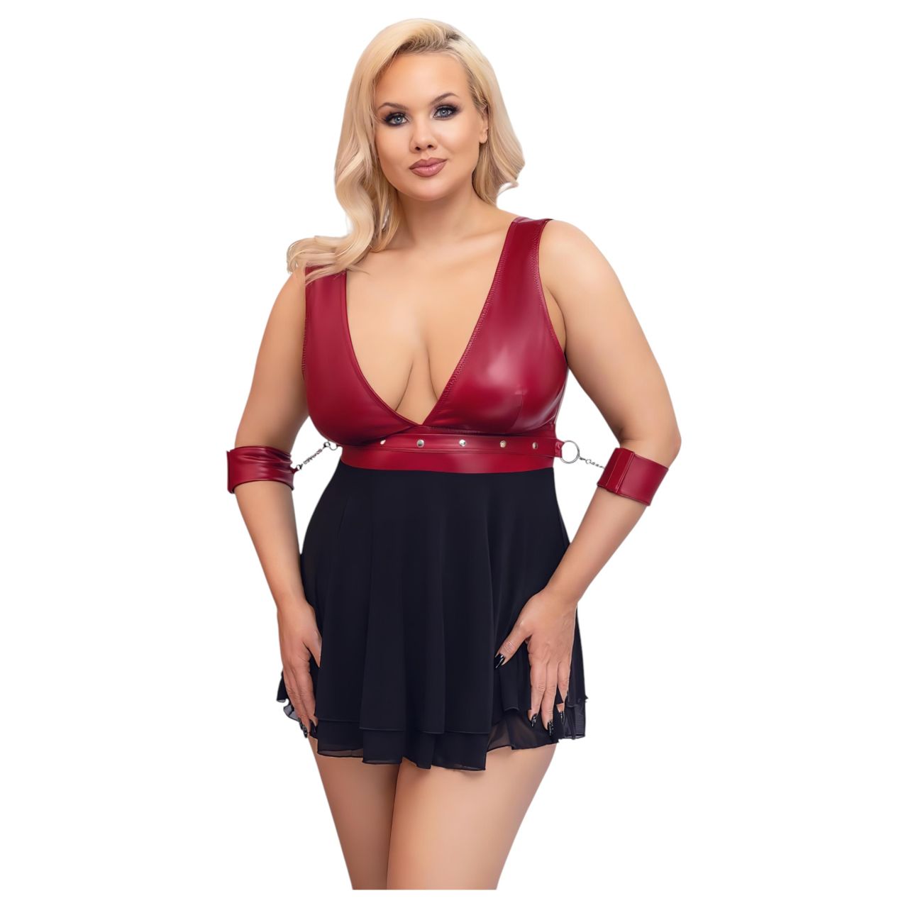 Cottelli Bondage Plus Size - babydoll (piros) Cottelli Bondage Plus Size - babydoll (piros)