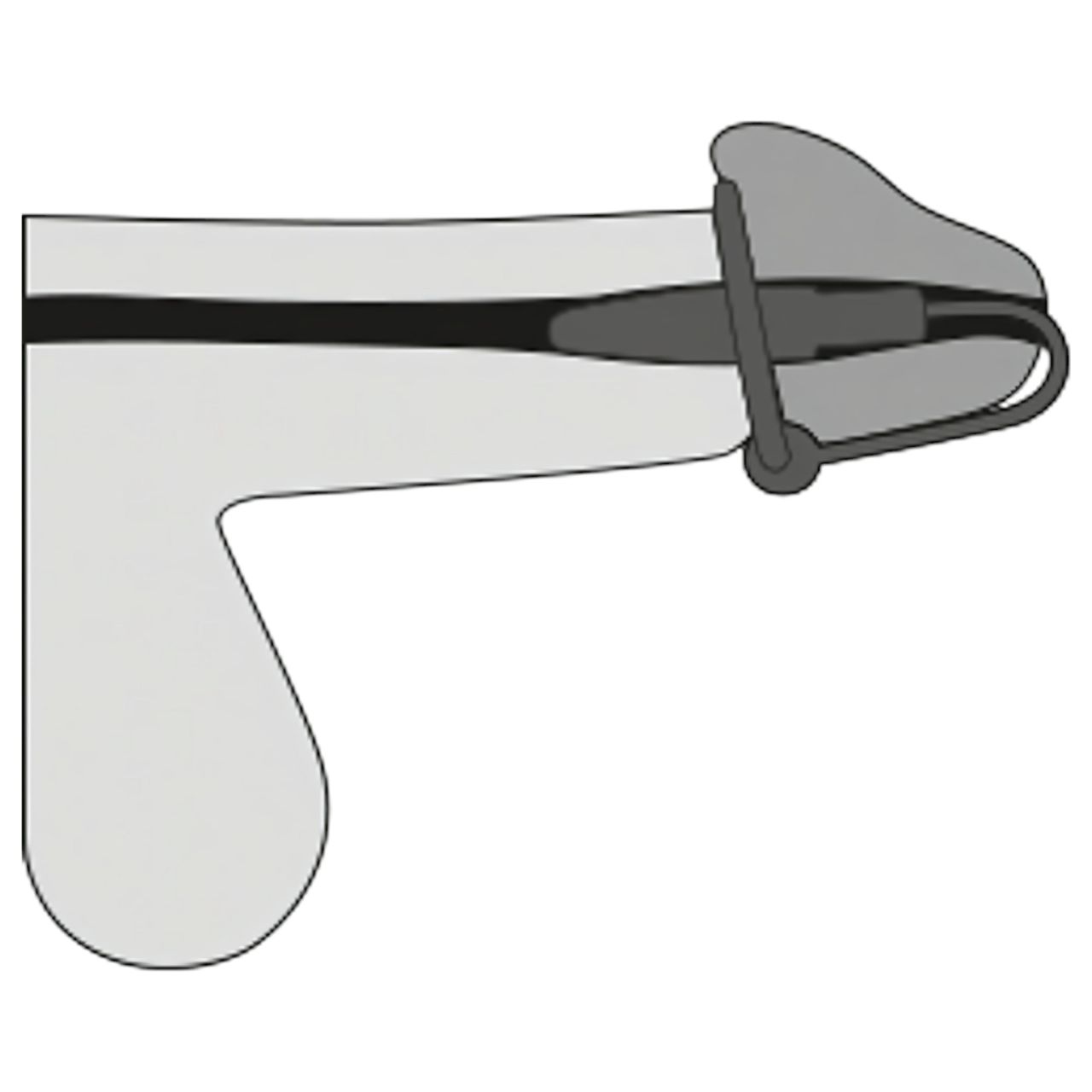 Penisplug - szilikon makkgyűrű kúpos dilátorrall (lila-ezüst)