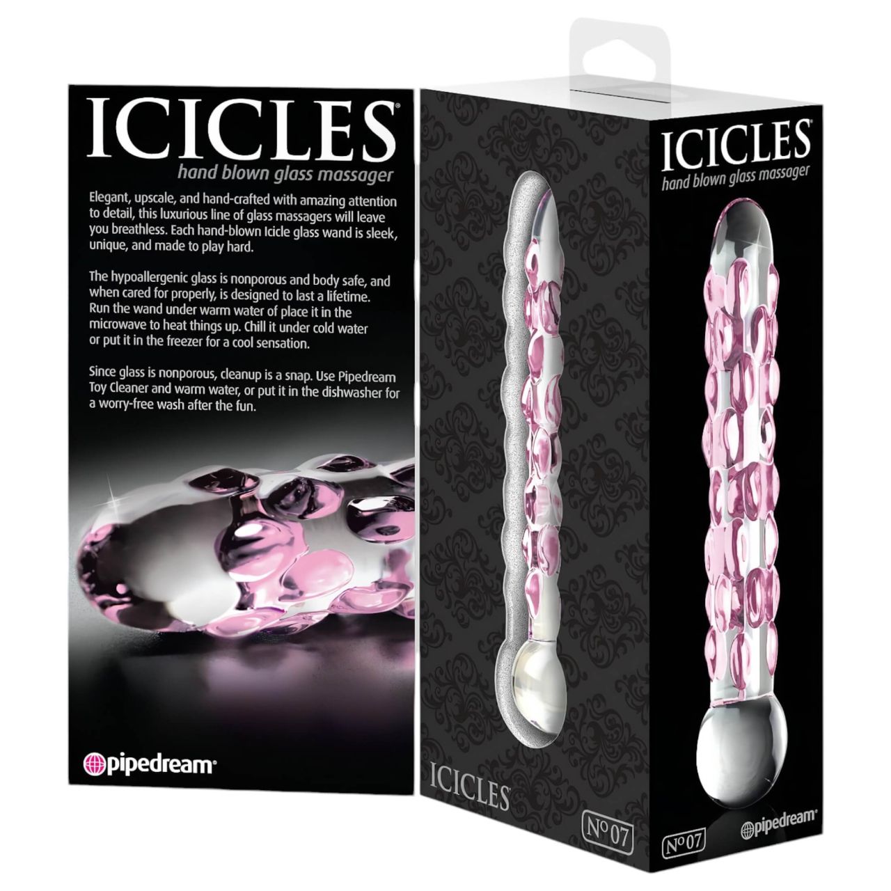 Icicles No. 7 - gyöngyös üveg dildó Icicles No. 7 - gyöngyös üveg dildó