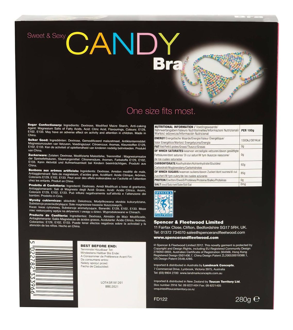 Cukor melltartó - színes