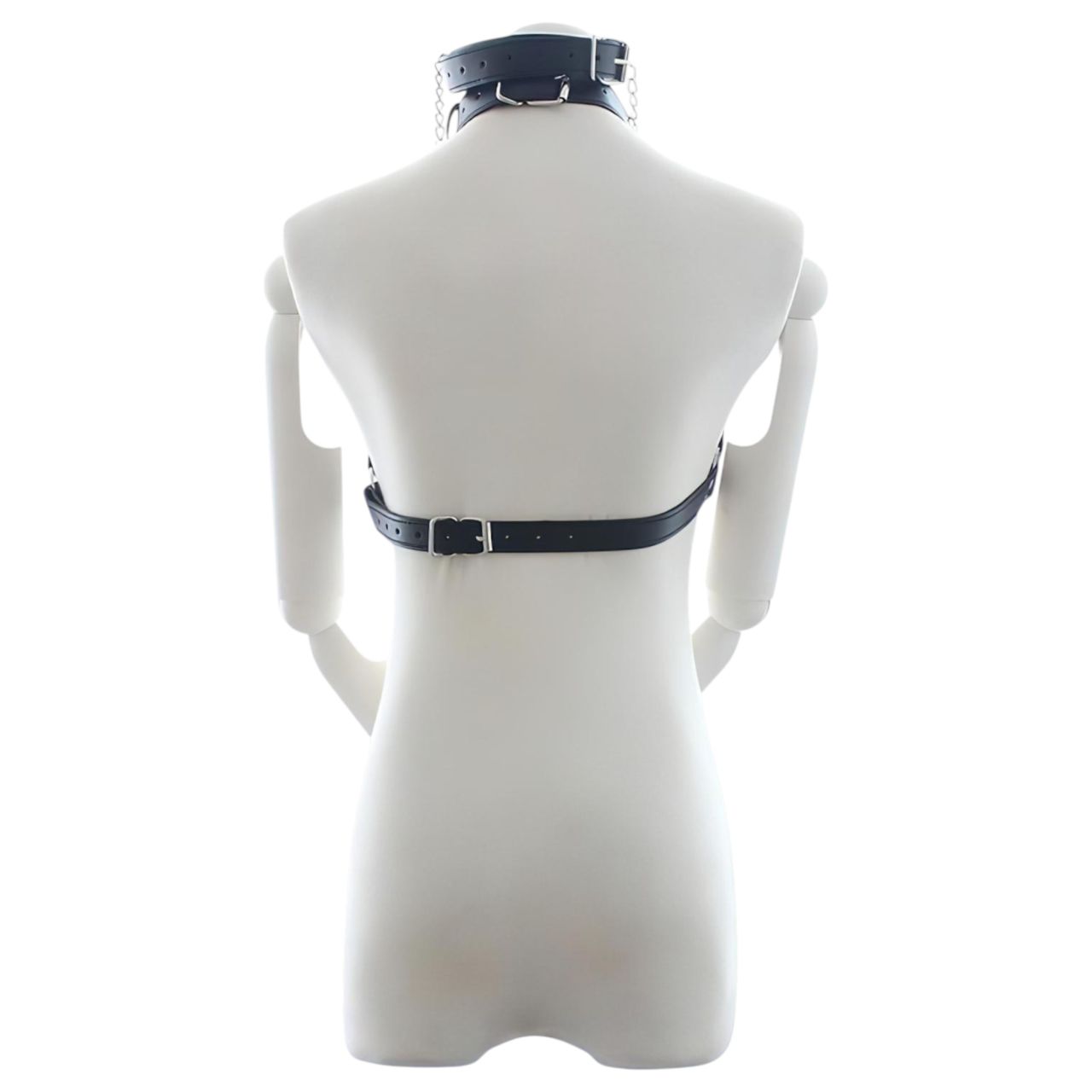 Latetobed - mellhám szájpecekkel és bimbócsipesszel (fekete)