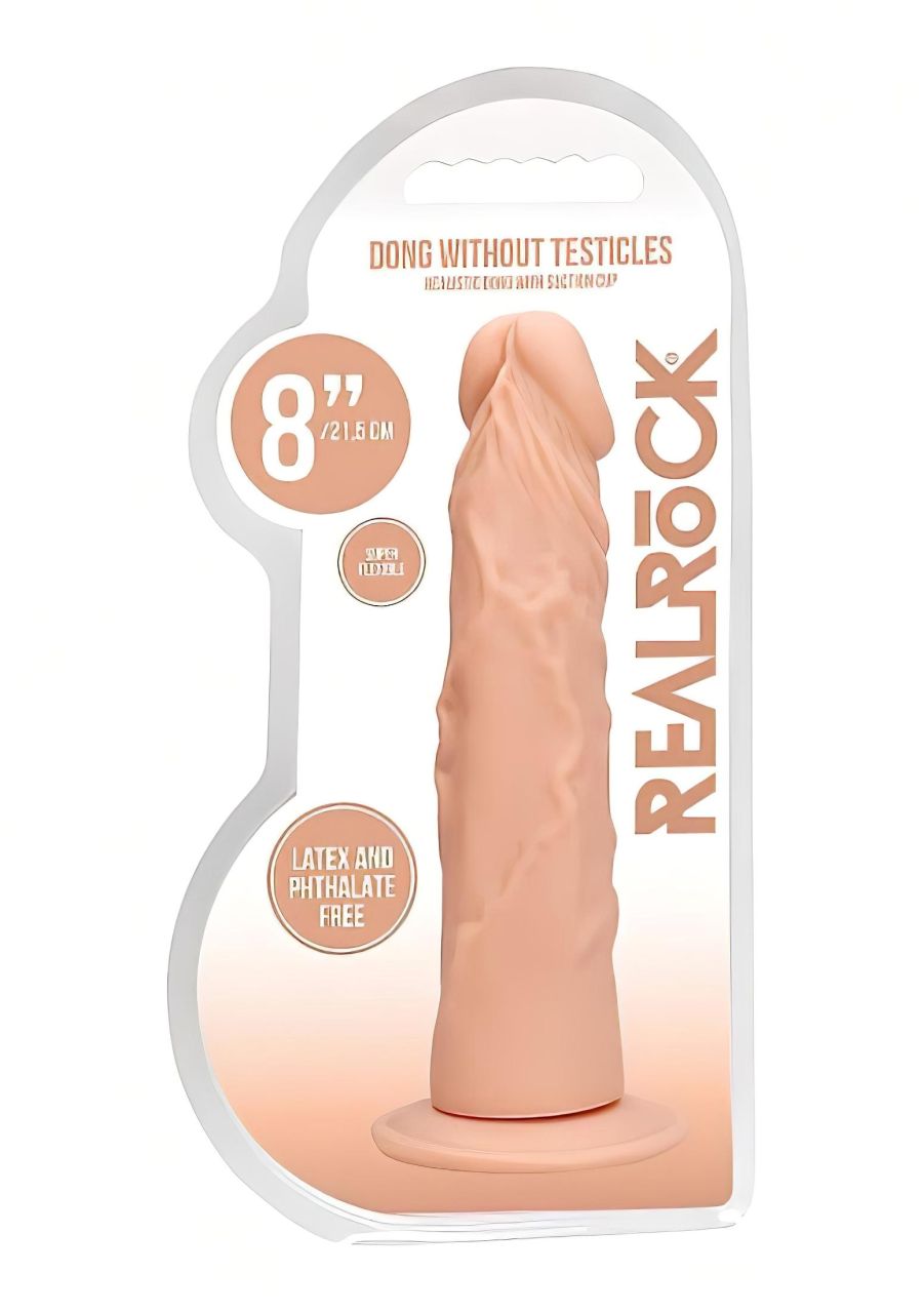 RealRock Dong 8 - élethű dildó (20cm) - natúr RealRock Dong 8 - élethű dildó (20cm) - natúr