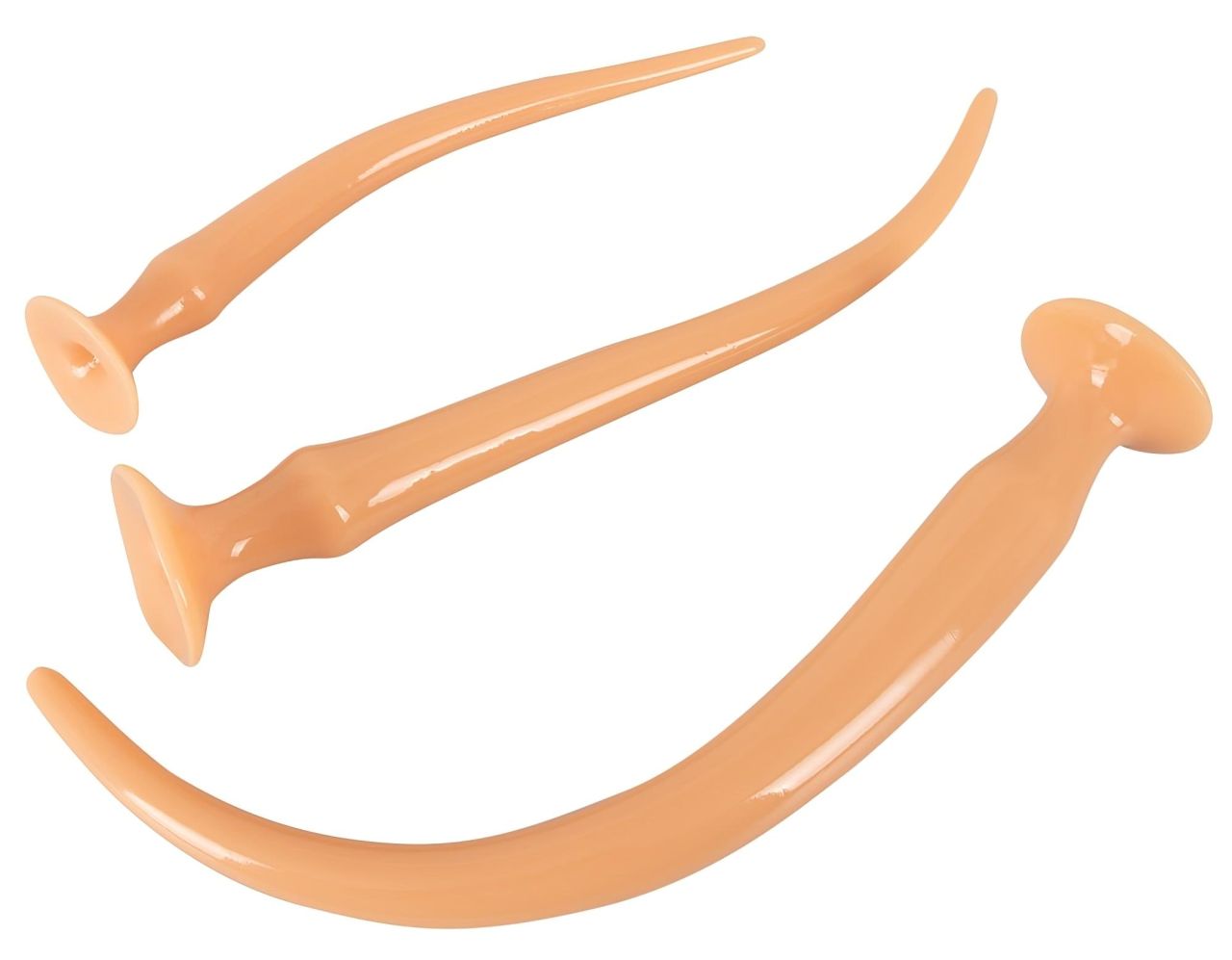 You2Toys - extra hosszú plug dildó szett (3 részes) - natúr