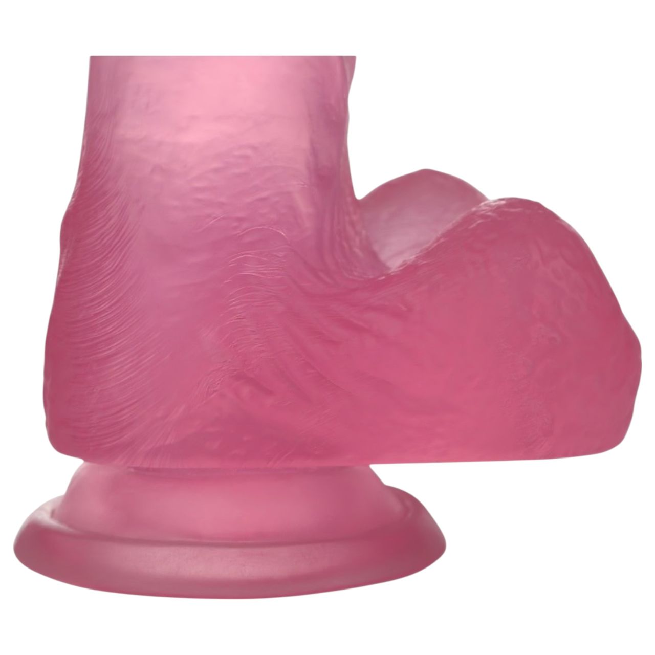 Lovetoy Jelly Studs - tapadókorongos dildó - 15cm (pink)