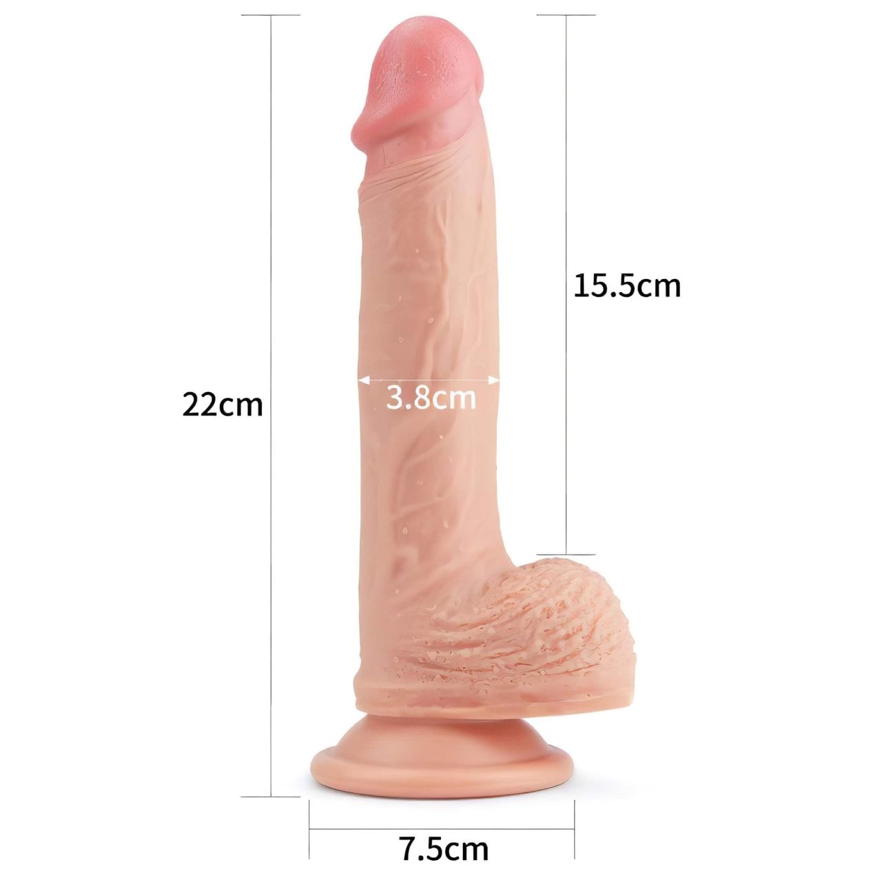 Lovetoy Nature Cock - tapadókorongos élethű dildó - 21cm (natúr) Lovetoy Nature Cock - tapadókorongos élethű dildó - 21cm (natúr)