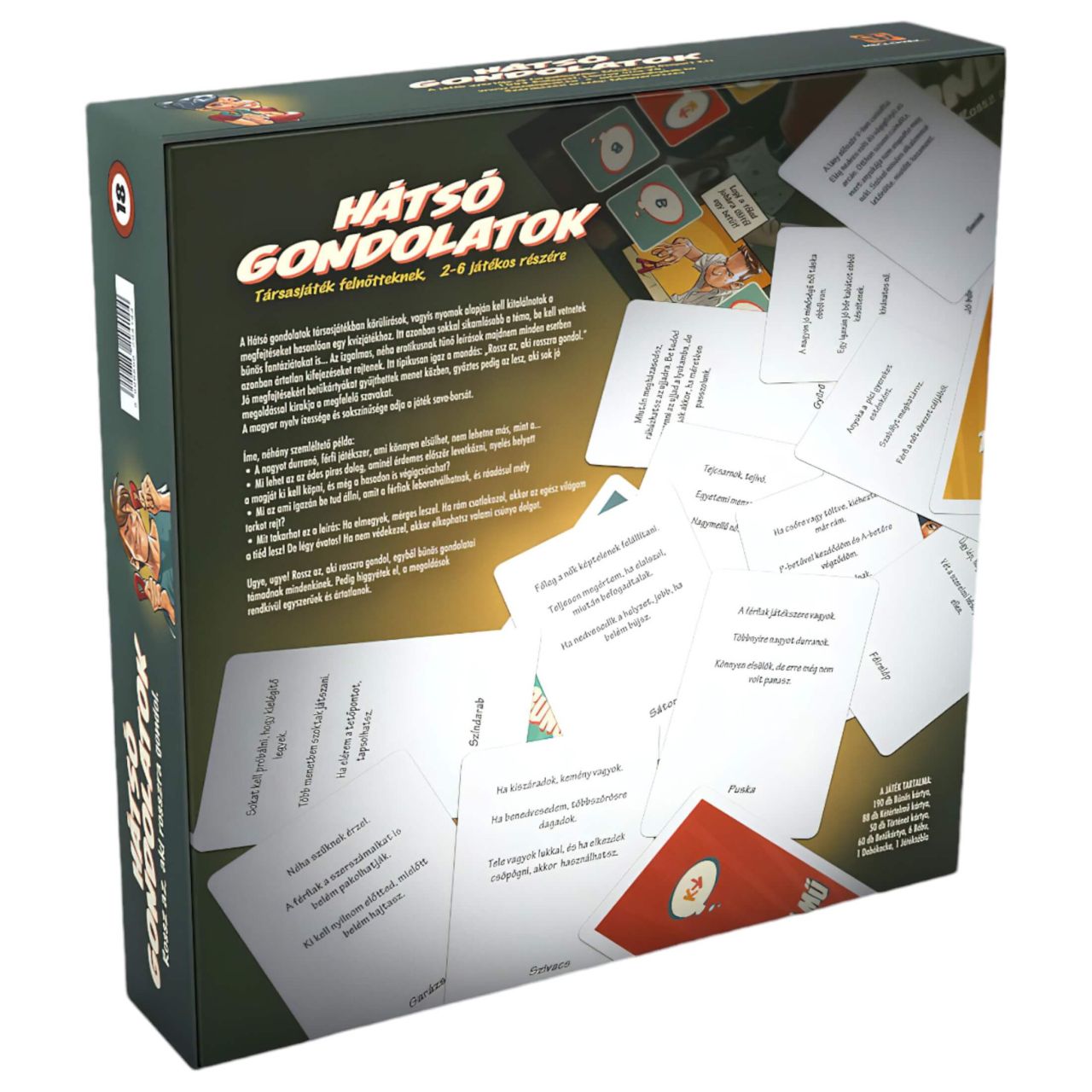 Hátsó gondolatok - Sikamlós találós kérdések felnőtt szex társasjáték Hátsó gondolatok - Sikamlós találós kérdések felnőtt szex társasjáték