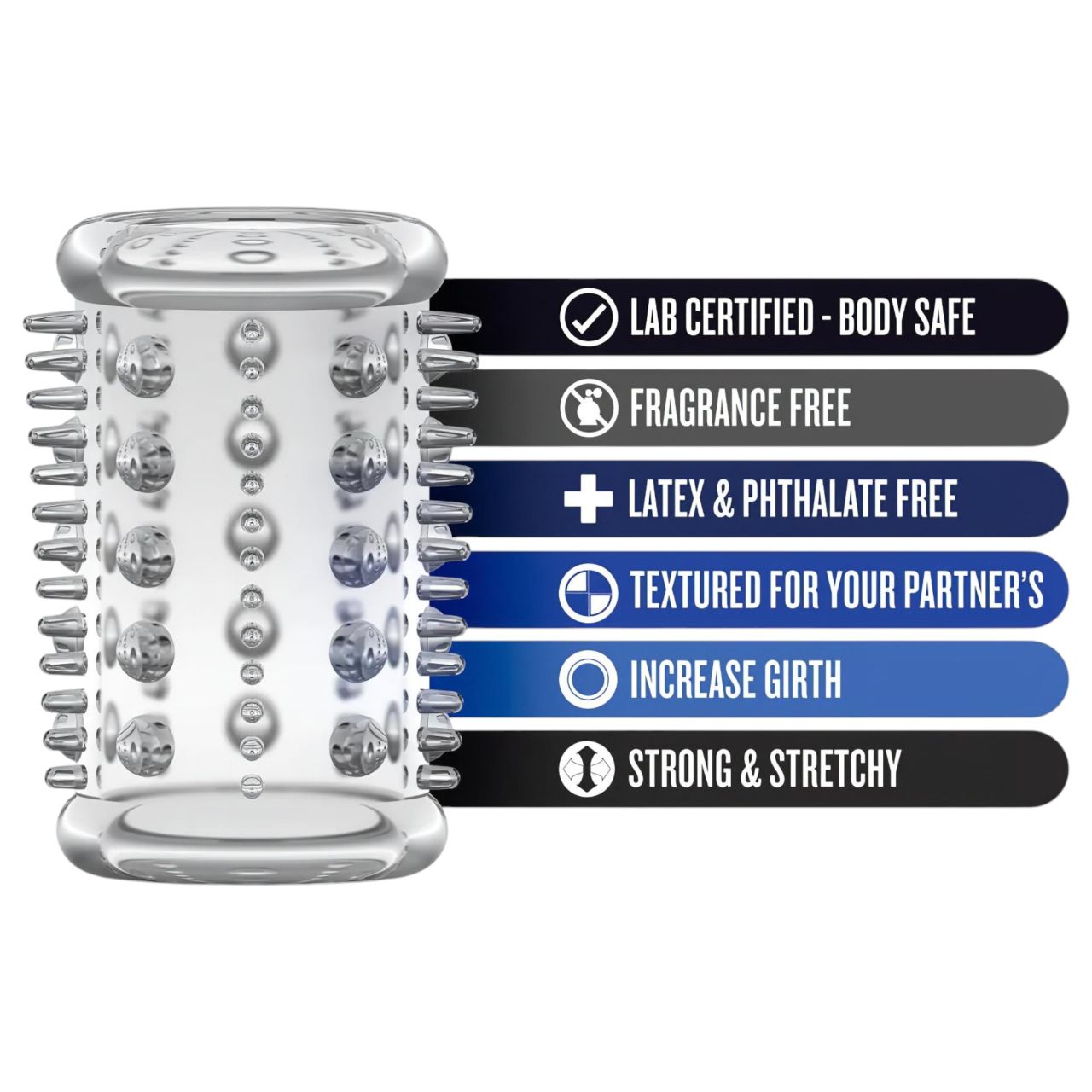 Stay Hard - apró tüskés péniszmandzsetta (átlátszó) Stay Hard - apró tüskés péniszmandzsetta (átlátszó)