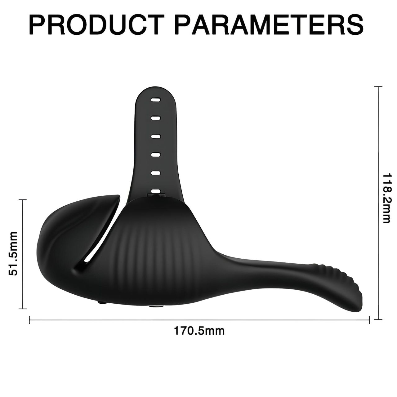 Leopard - akkus makkvibrátor (fekete)