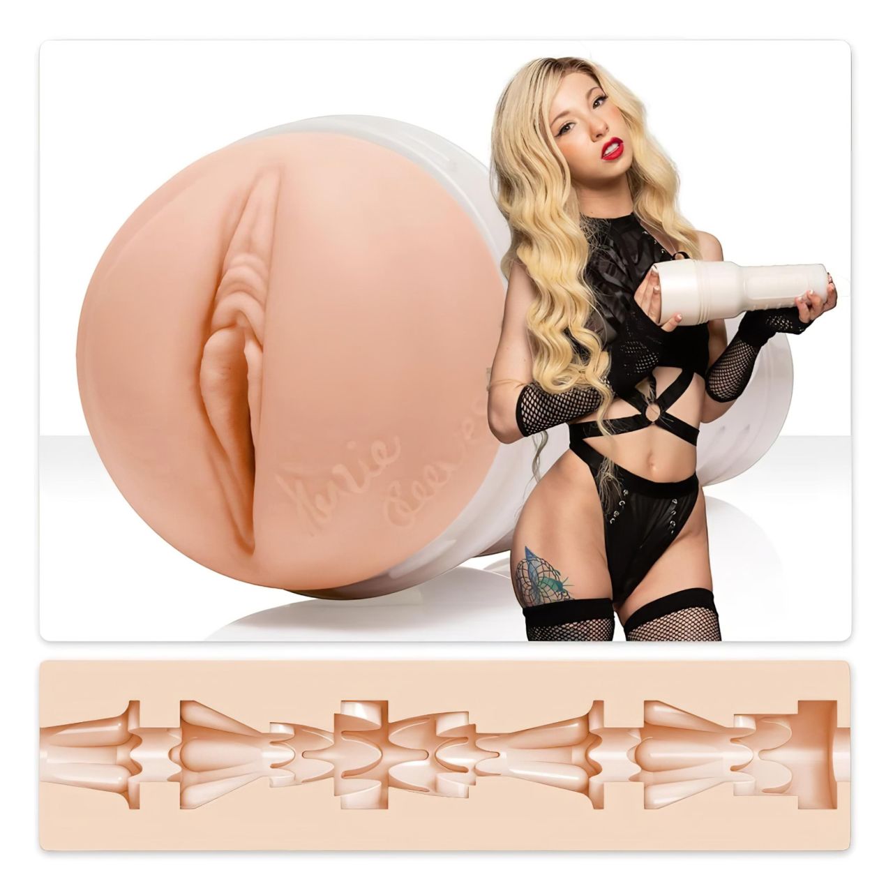 Fleshlight Kenzie Reeves Creampuff - élethű műpunci (natúr)