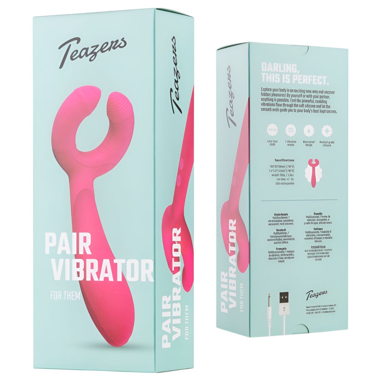 Easytoys Couple - akkus, vízálló párvibrátor (pink) Easytoys Couple - akkus, vízálló párvibrátor (pink)