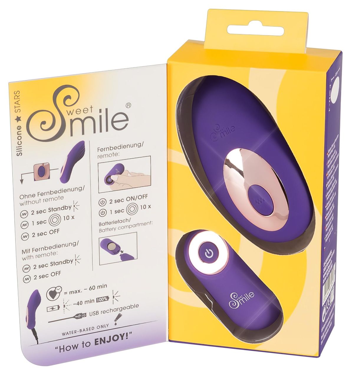 SMILE Panty - akkus, rádiós csikló vibrátor (lila)