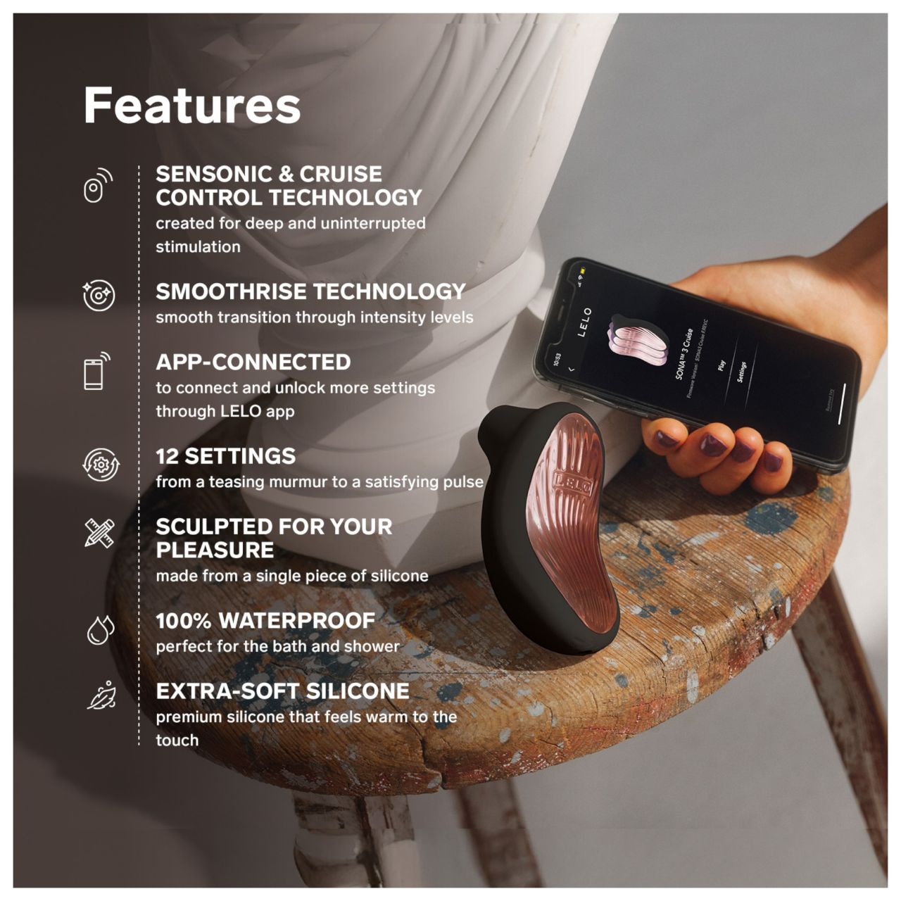 LELO Sona 3 Cruise - hanghullámos csiklóizgató (lila)