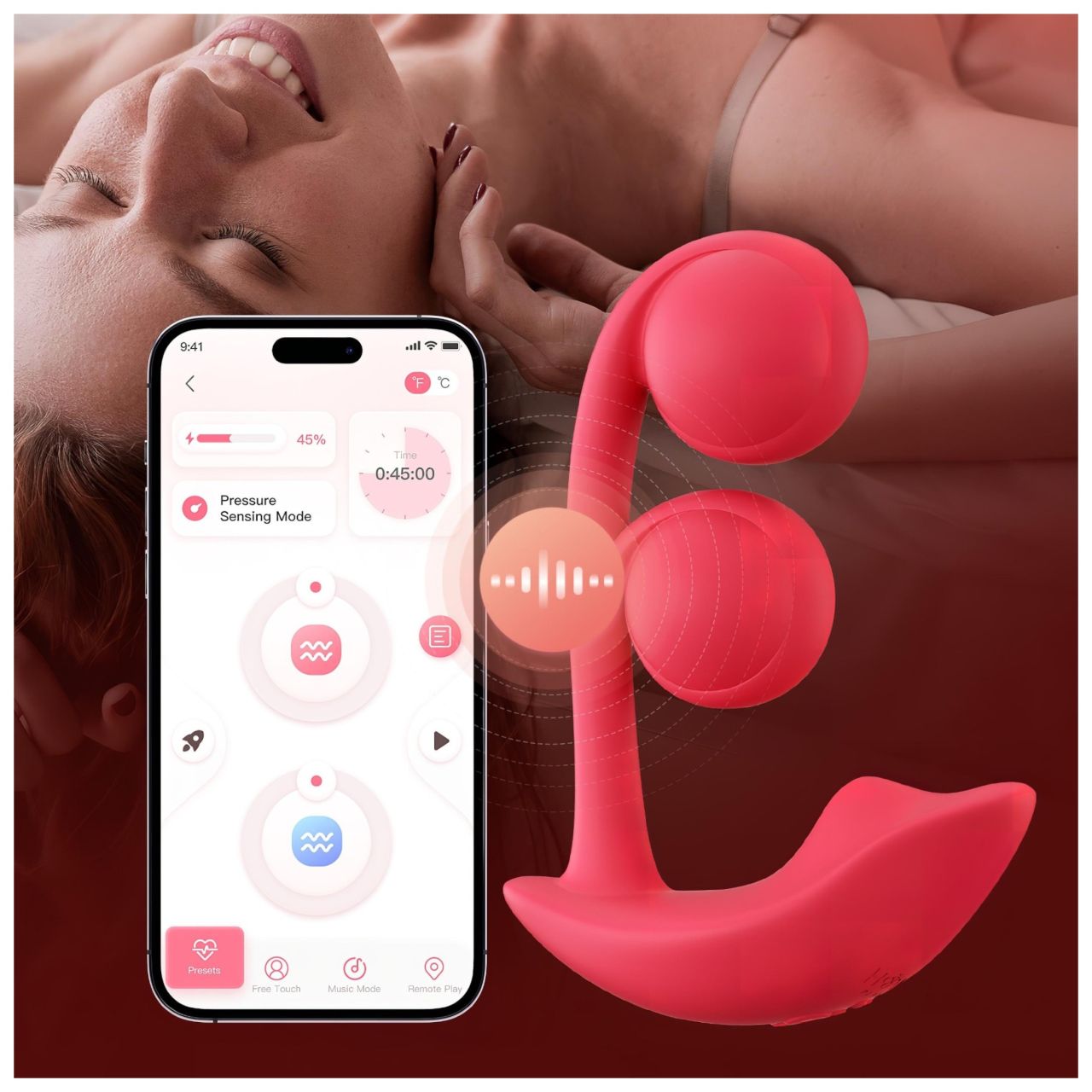 Honey Play Box Melody - App-vezérelt gyöngyös 2in1 vibrátor (piros) Honey Play Box Melody - App-vezérelt gyöngyös 2in1 vibrátor (piros)