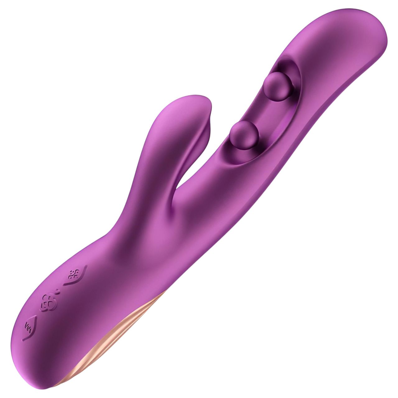 Honey Play Box Gem - App-vezérelt gyöngyös G-pont és csiklóizgató vibrátor (lila)