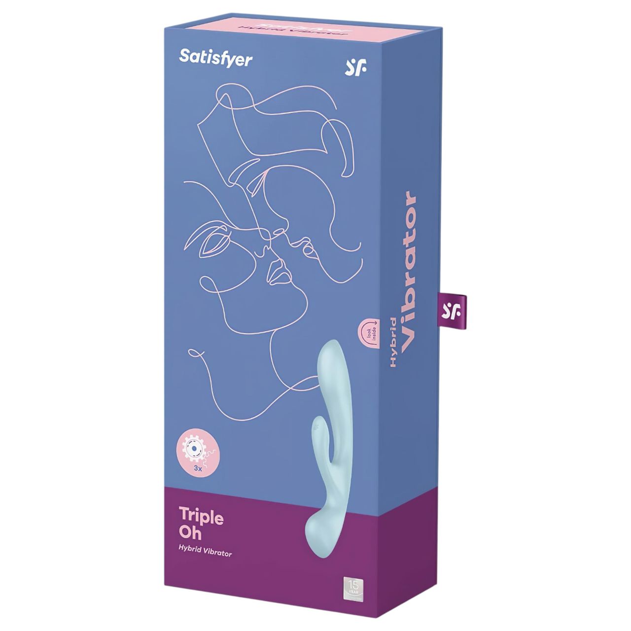/ Satisfyer Triple Oh - akkus, csiklókaros vibrátor (kék) / Satisfyer Triple Oh - akkus, csiklókaros vibrátor (kék)