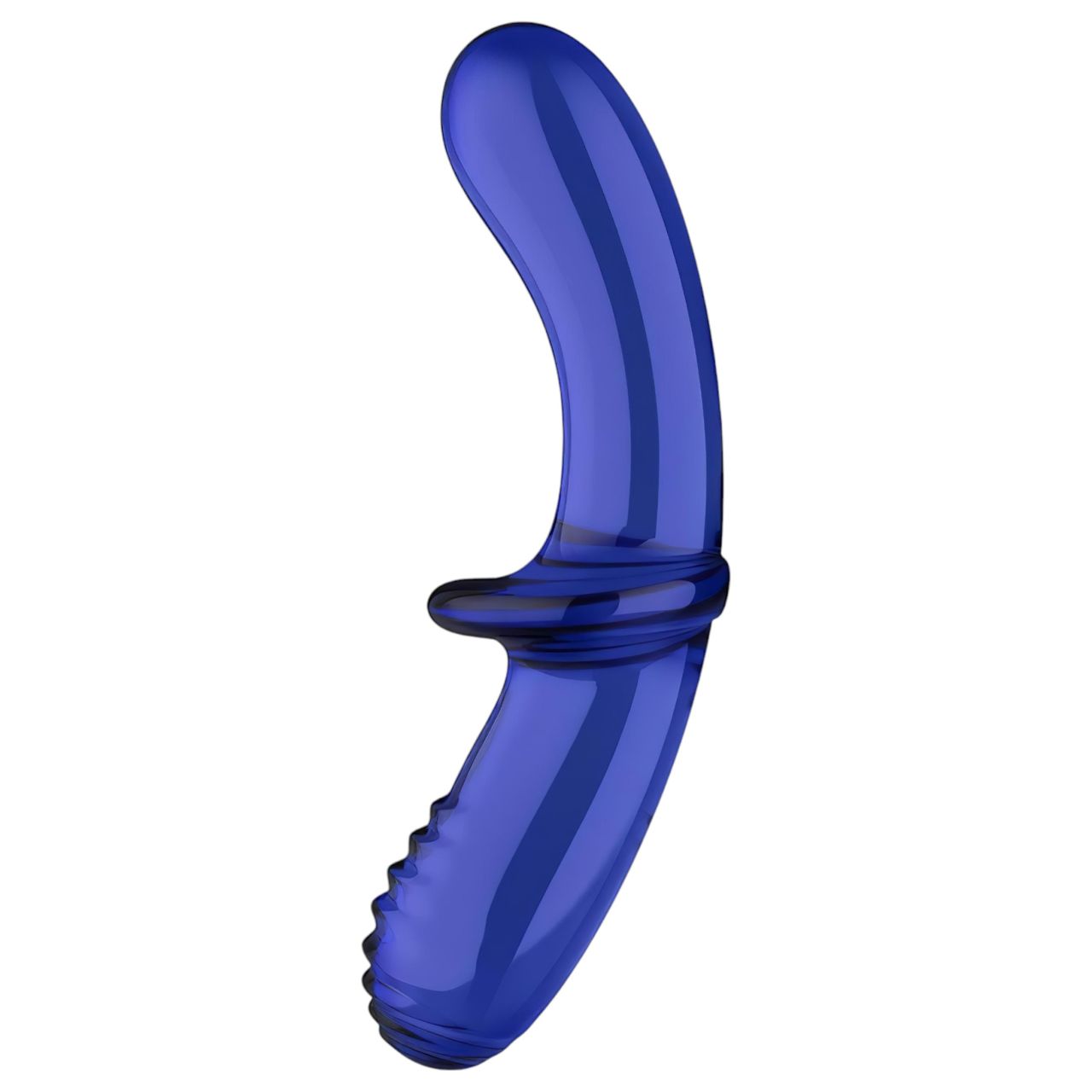 Satisfyer Double Crystal - kétvégű üveg dildó (kék) Satisfyer Double Crystal - kétvégű üveg dildó (kék)