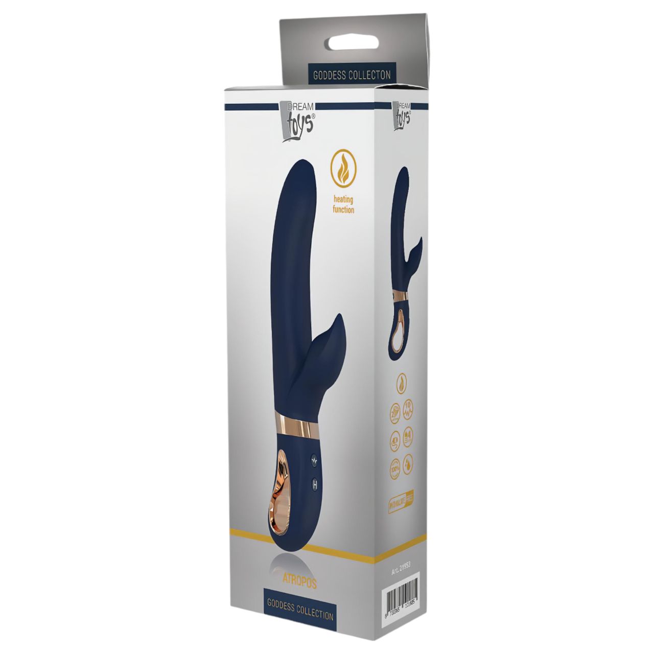 Dream Toys Atropos - akkus, melegítő vibrátor (kék)