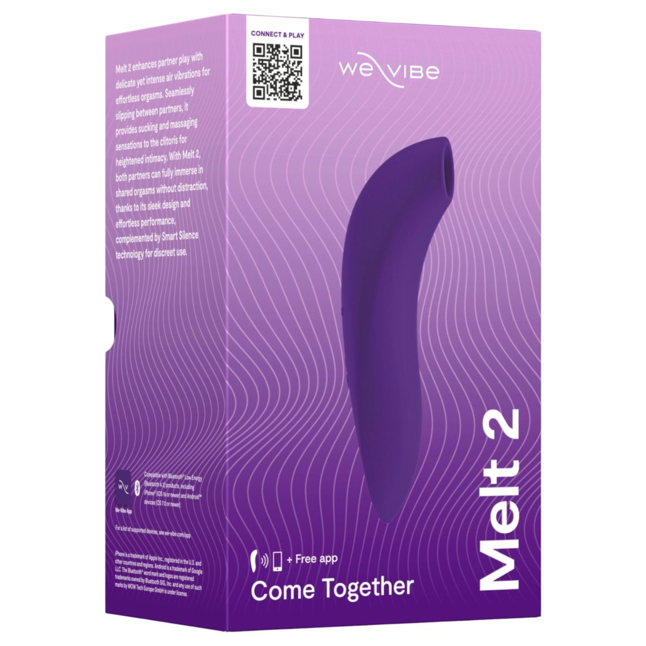 We-Vibe Melt 2 – App-vezérelt léghullámos csiklóizgató (lila)