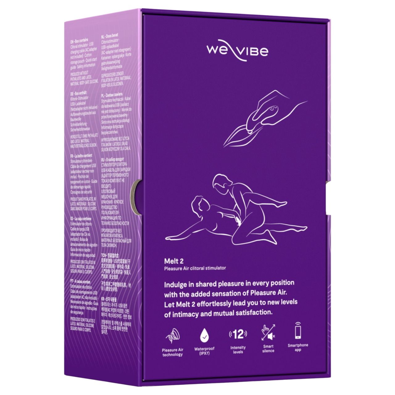 We-Vibe Melt 2 – App-vezérelt léghullámos csiklóizgató (lila)
