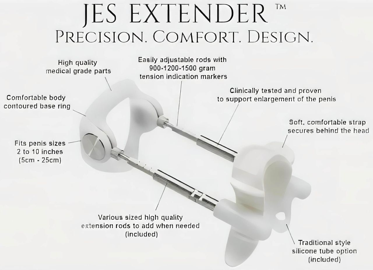 Jes-Extender - Light Standard pénisznövelő készülék (17 cm-ig) Jes-Extender - Light Standard pénisznövelő készülék (17 cm-ig)