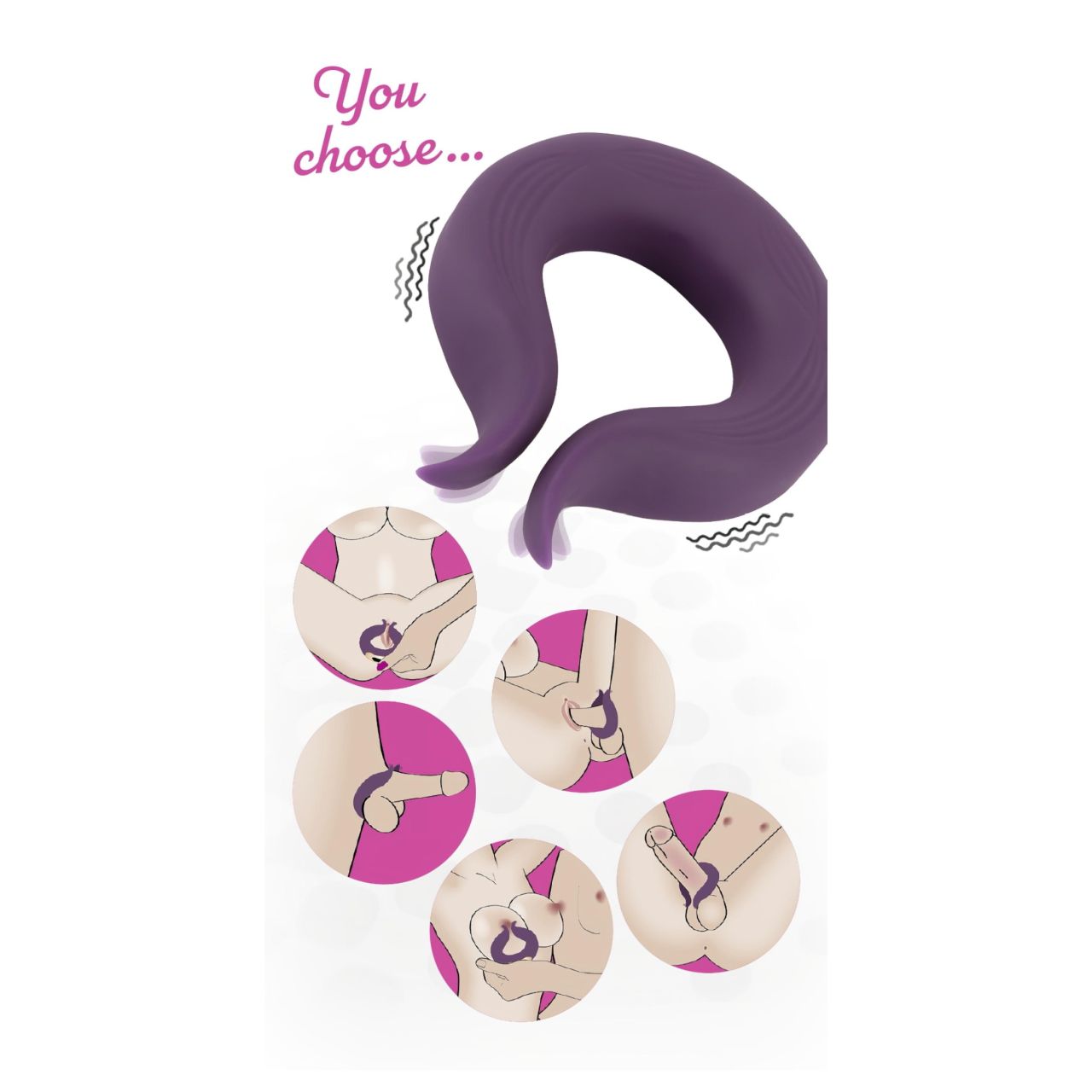 Couples Choice - akkus, 2 motoros péniszgyűrű (lila) Couples Choice - akkus, 2 motoros péniszgyűrű (lila)