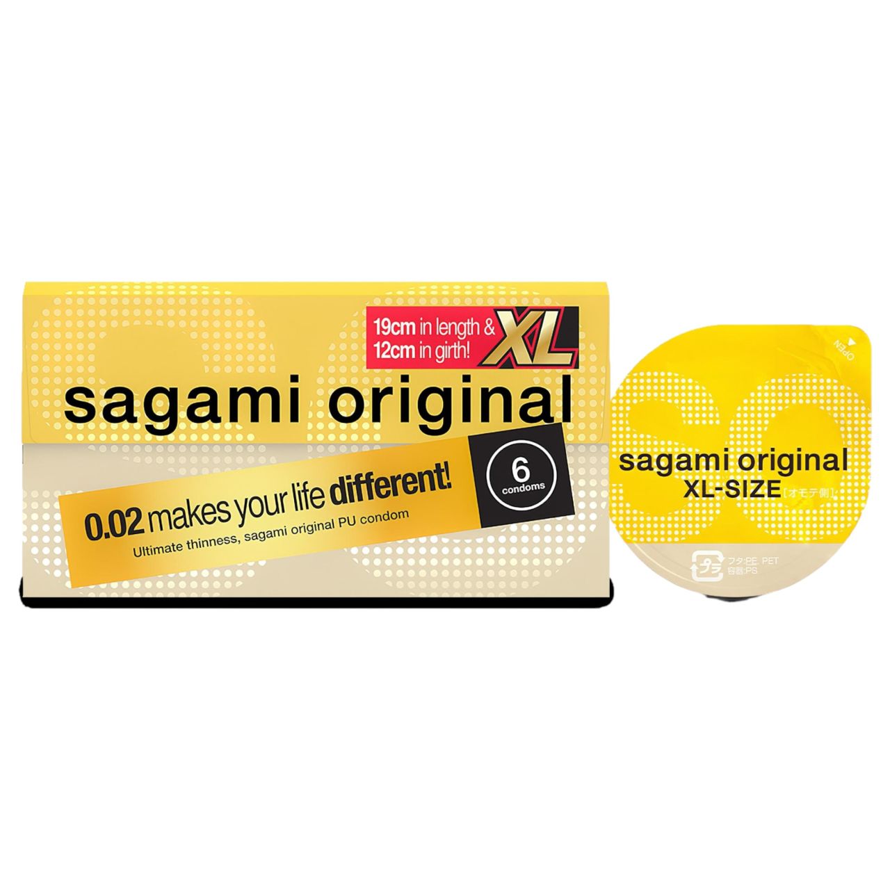 Sagami Original 0,02 XL - óvszer - 61mm (6db)