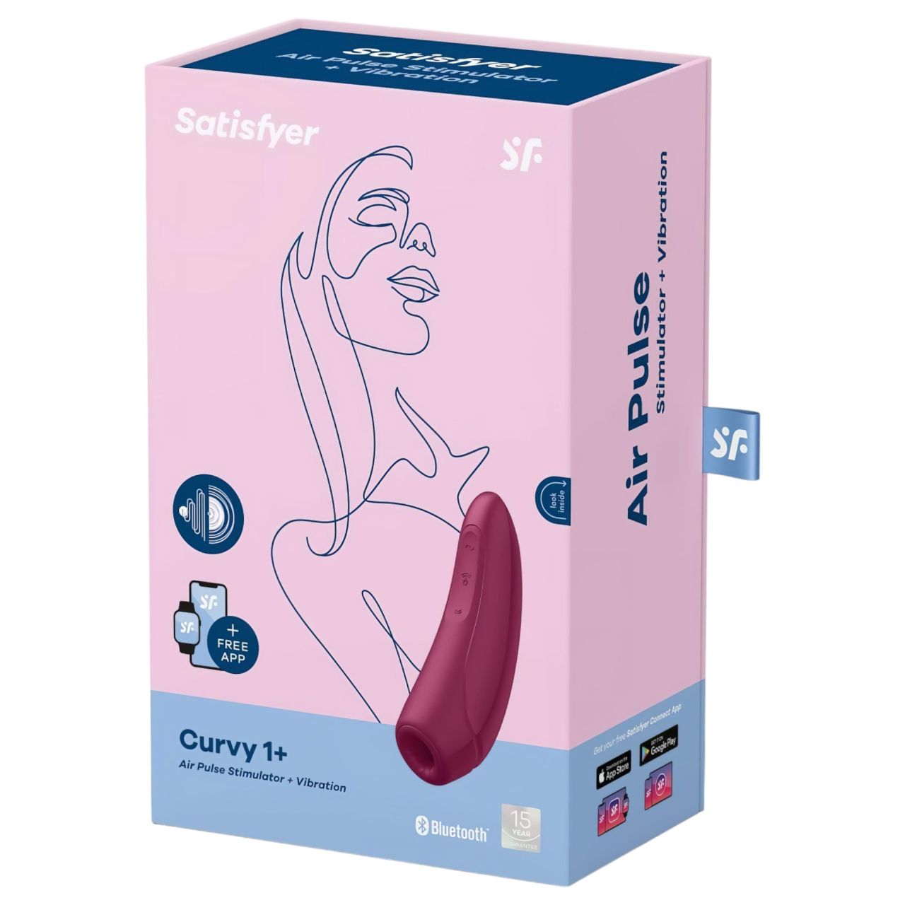Satisfyer Curvy 1+ - okos léghullámos csiklóizgató (piros) Satisfyer Curvy 1+ - okos léghullámos csiklóizgató (piros)