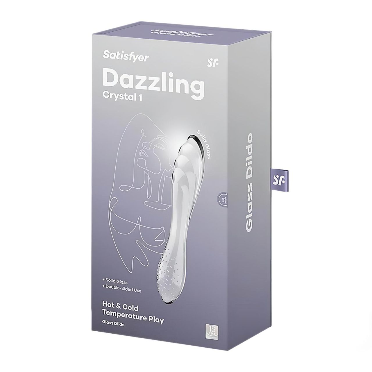 Satisfyer Dazzling Crystal 1 - kétvégű üveg dildó (átlátszó) Satisfyer Dazzling Crystal 1 - kétvégű üveg dildó (átlátszó)