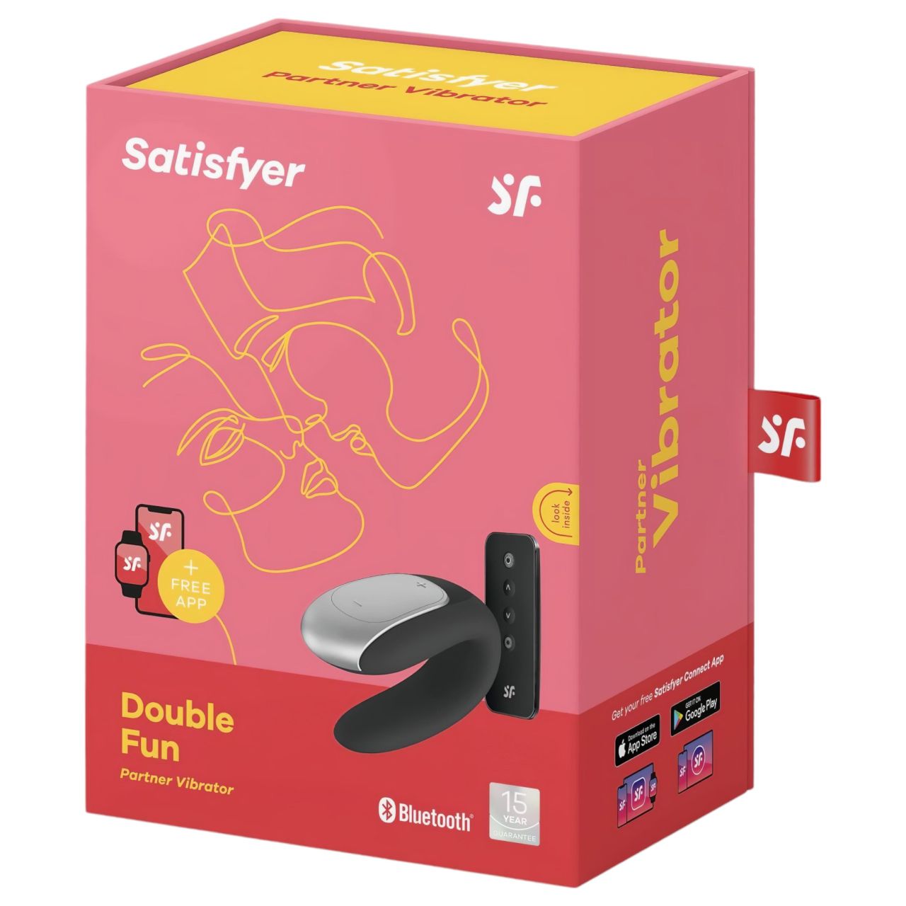 Satisfyer Double Fun - okos, vízálló párvibrátor (fekete) Satisfyer Double Fun - okos, vízálló párvibrátor (fekete)