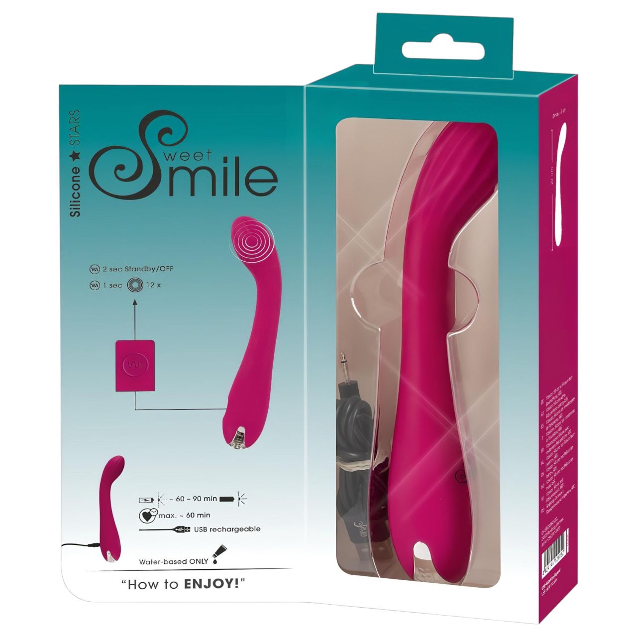 SMILE G-spot - akkus, bordázott G-pont vibrátor (lila)
