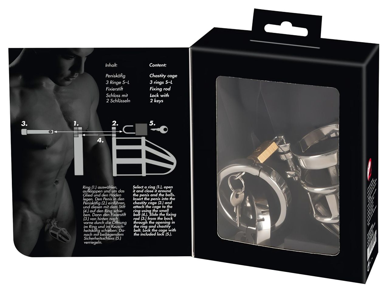 You2Toys - Chastity Cage - fém pénisz ketrec, lakattal You2Toys - Chastity Cage - fém pénisz ketrec, lakattal