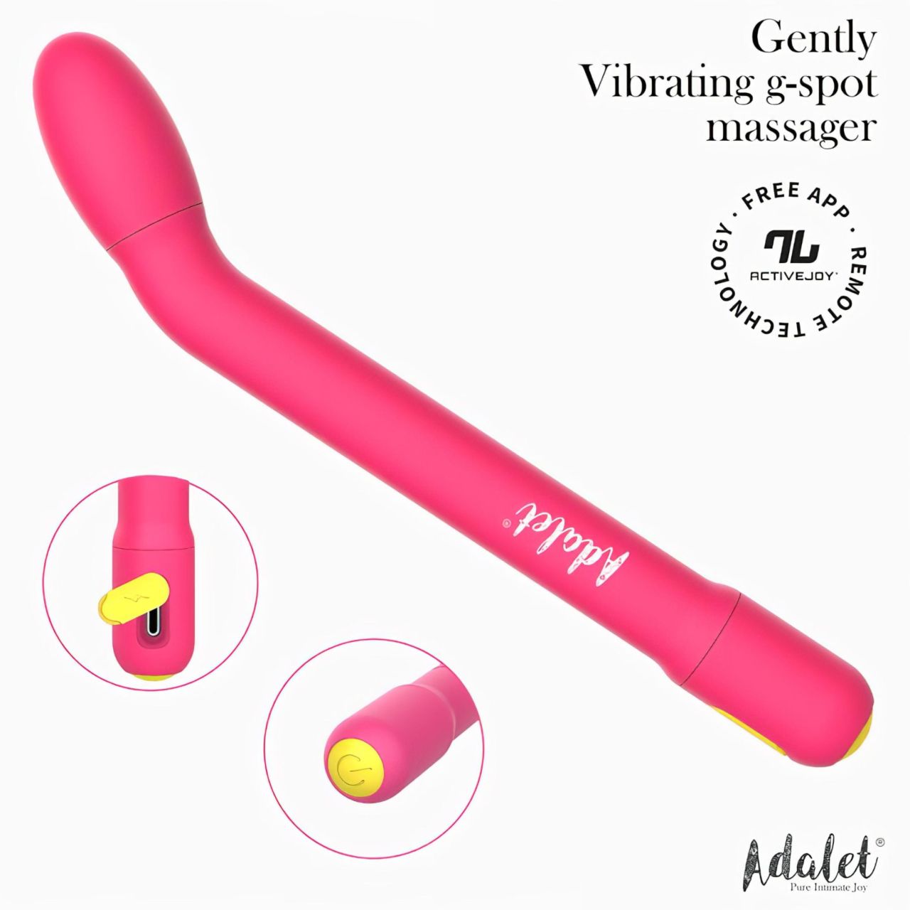 Adalet Gently - okos G-pont és prosztata vibrátor (pink)