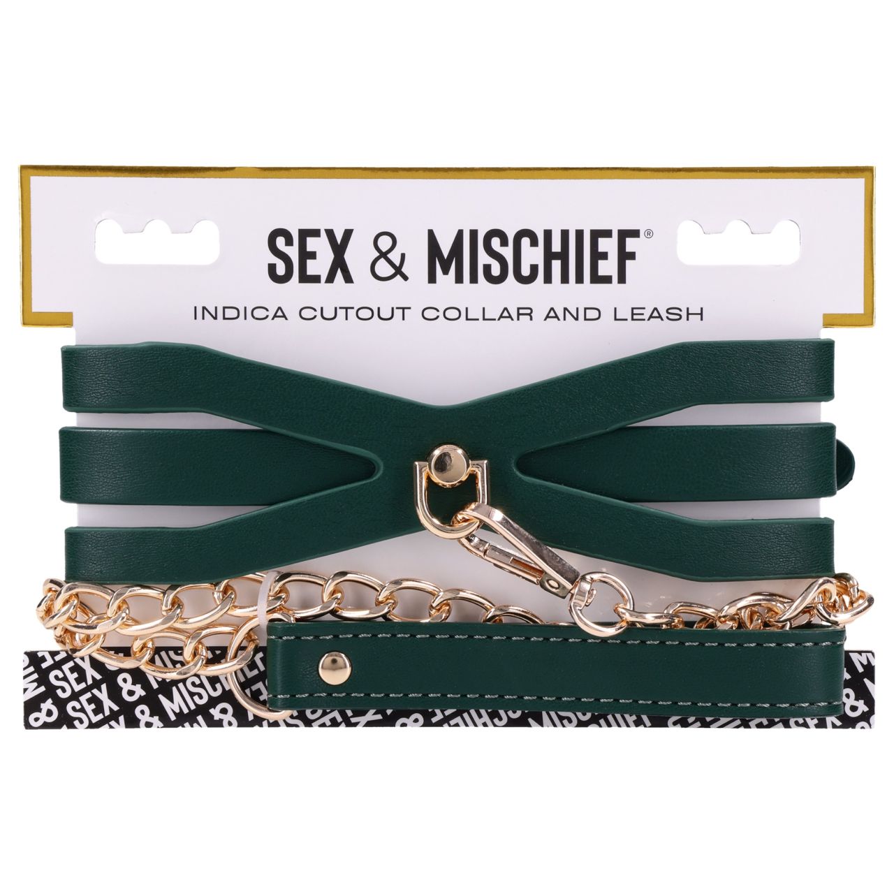 Sportsheets - nyakörv pórázzal (zöld)