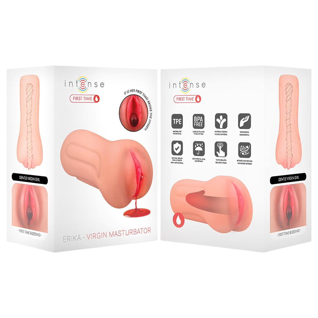 Intense First Time Erica - élethű szűz műpunci maszturbátor (natúr)