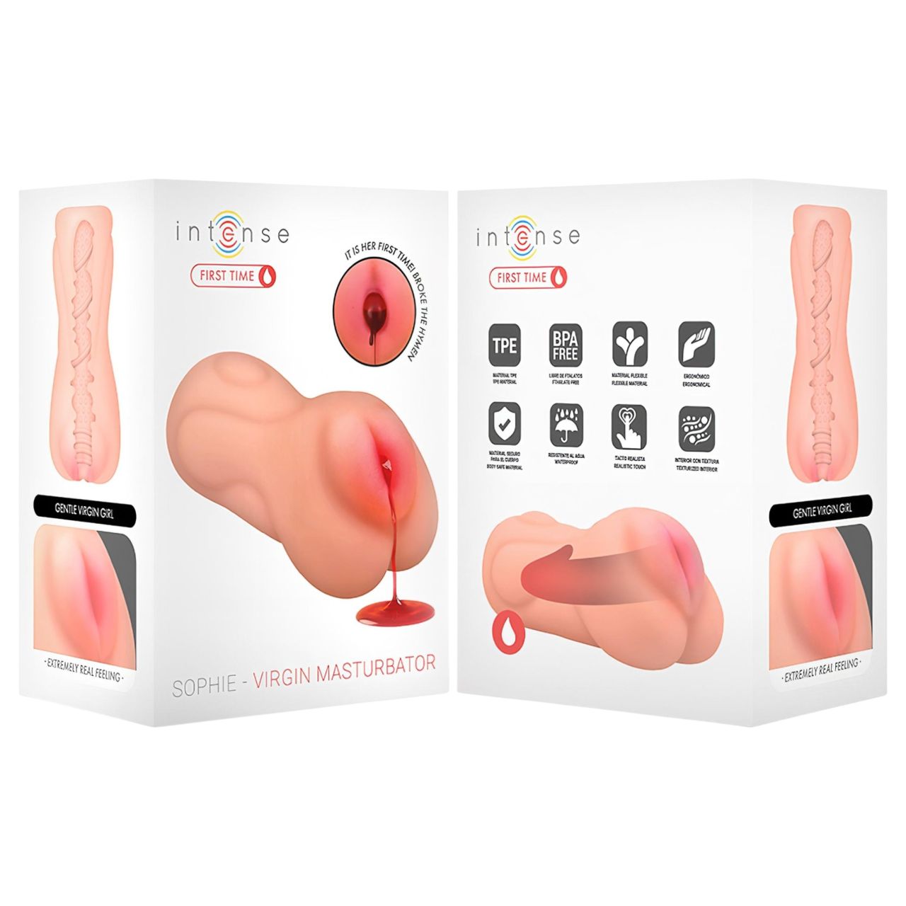 Intense First Time Sophie - élethű szűz műpunci maszturbátor (natúr)