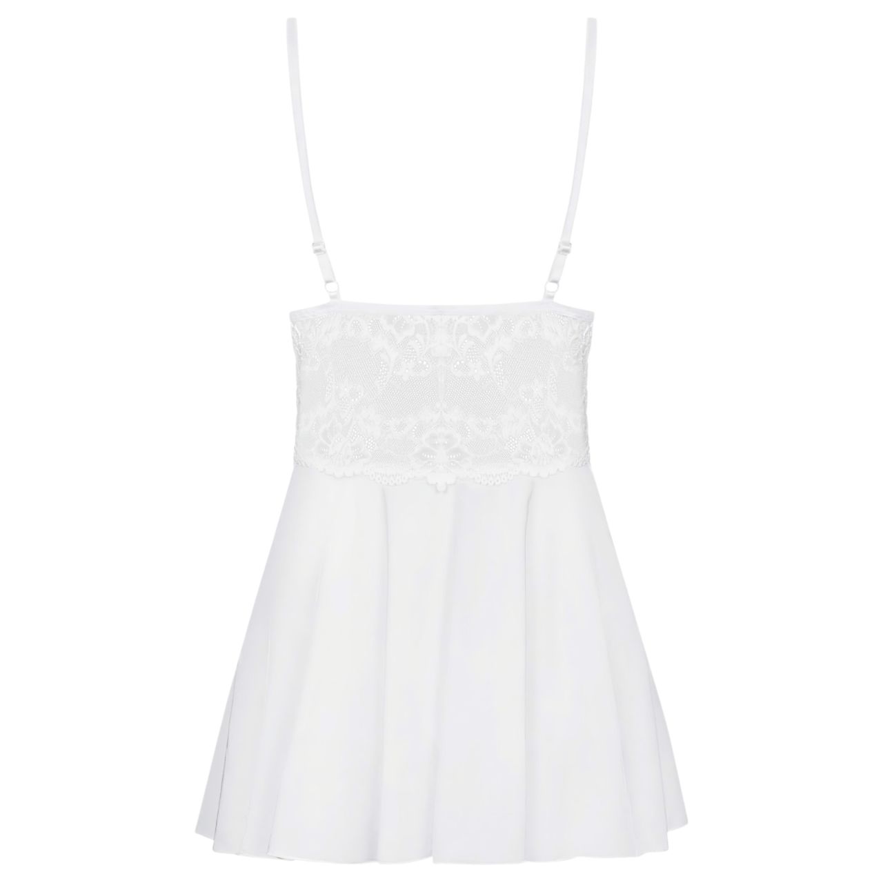 Obsessive 810-BAB-2 - csipke babydoll és tanga (fehér)