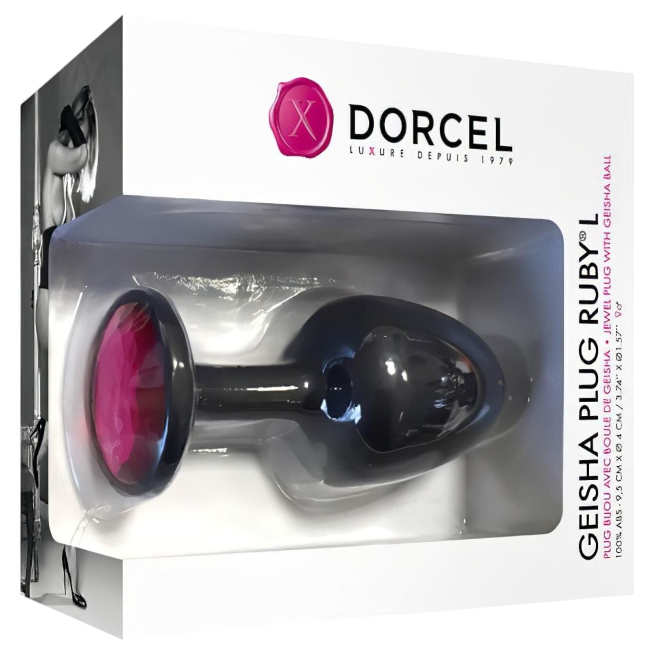/ Dorcel Geisha Plug Ruby L - pink köves anál plug (fekete) / Dorcel Geisha Plug Ruby L - pink köves anál plug (fekete)