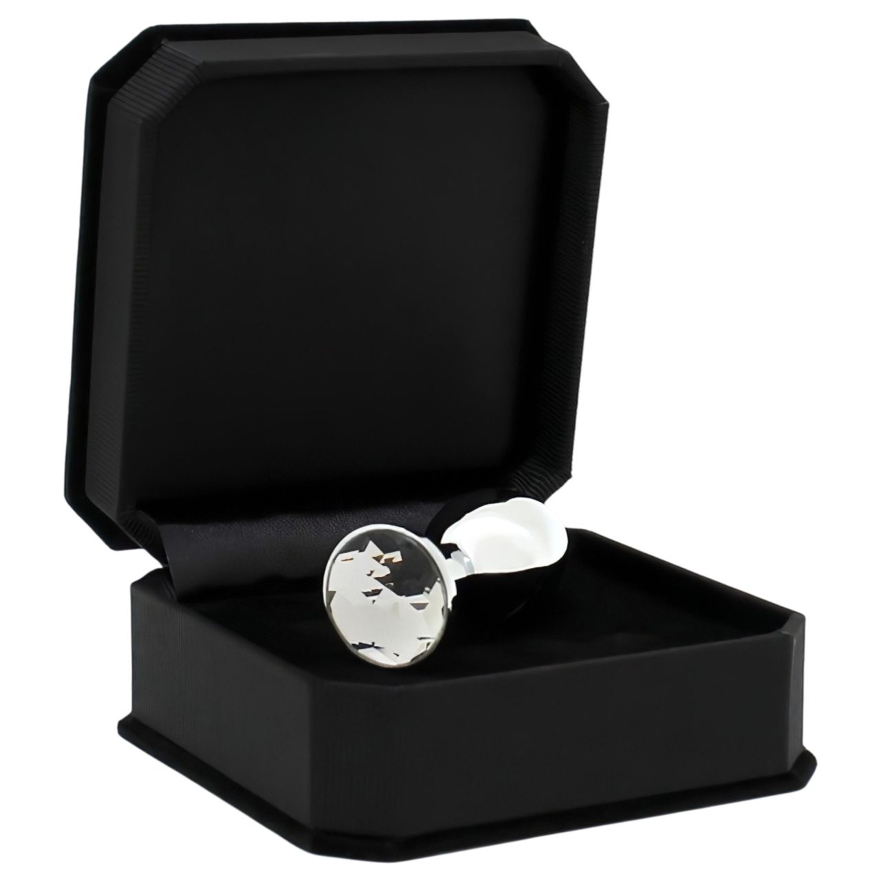 Rimba XS - átlátszó köves, fém anál plug (ezüst) Rimba XS - átlátszó köves, fém anál plug (ezüst)