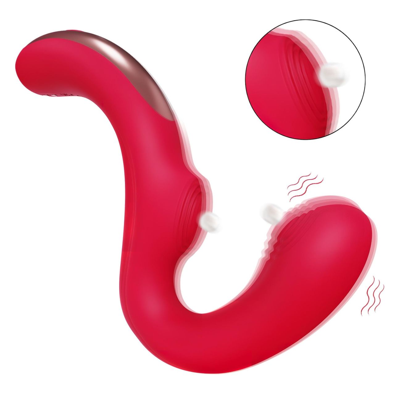 SEX HD Genie - G-pont és csiklóvibrátor (piros) SEX HD Genie - G-pont és csiklóvibrátor (piros)