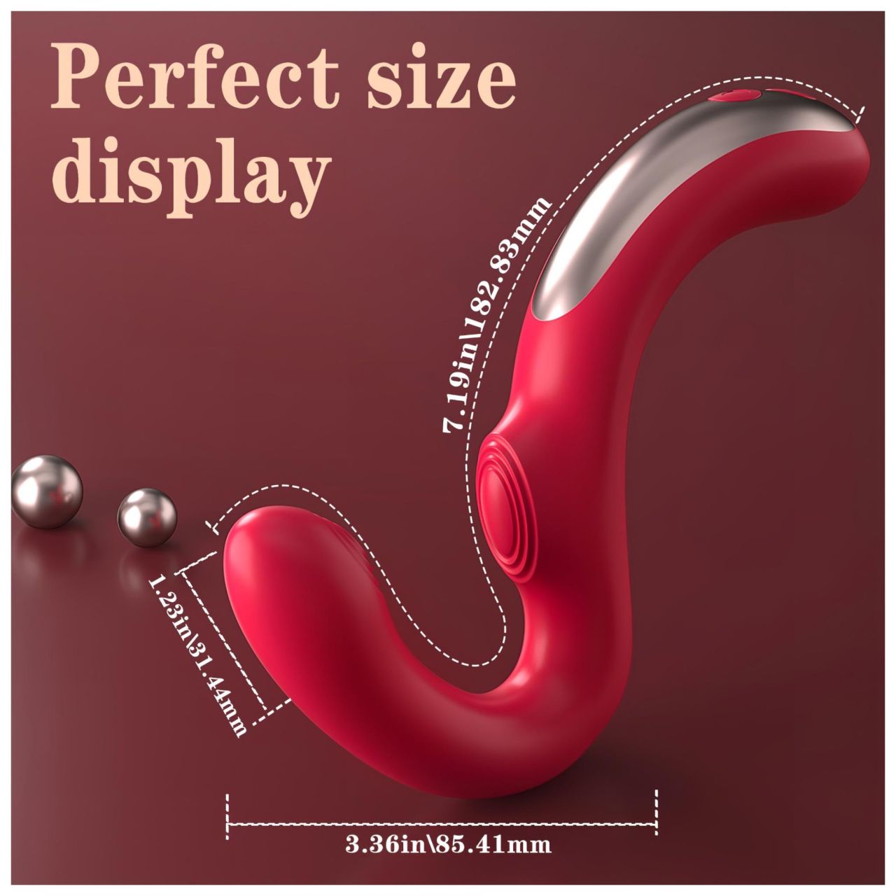 SEX HD Genie - G-pont és csiklóvibrátor (piros) SEX HD Genie - G-pont és csiklóvibrátor (piros)
