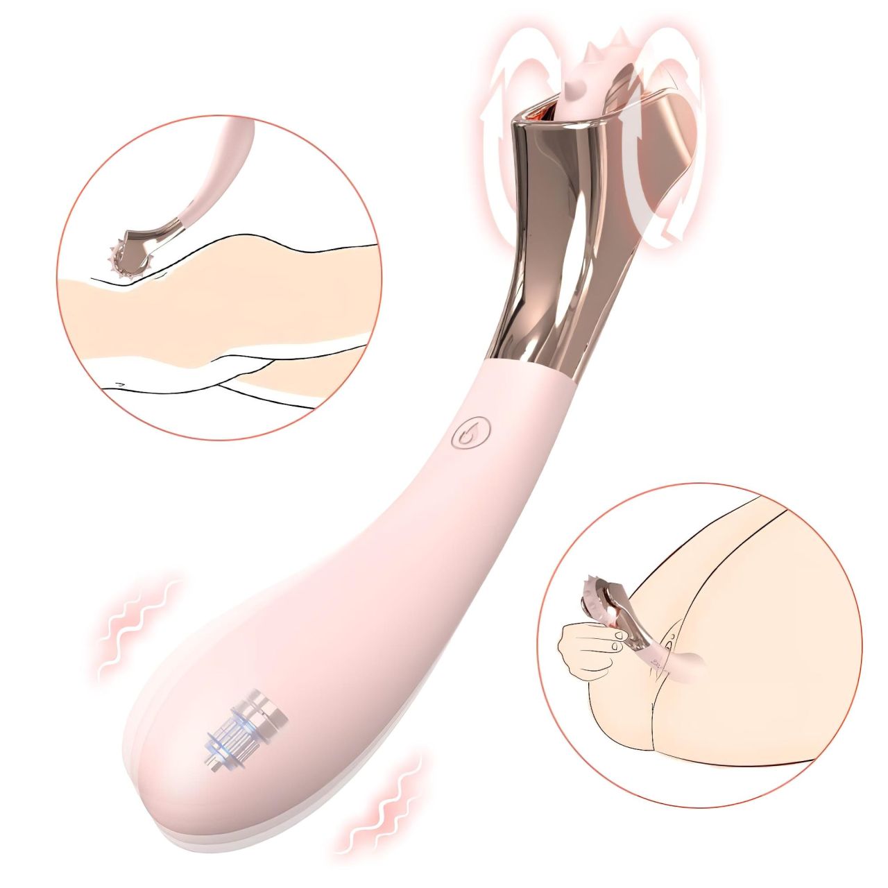 Sex HD - akkus, vízálló vibrátor és ingerkerék (pink) Sex HD - akkus, vízálló vibrátor és ingerkerék (pink)
