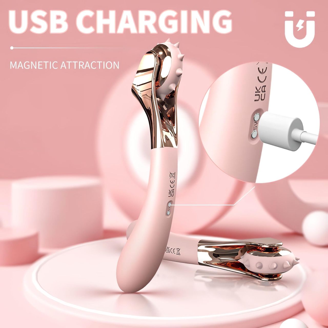 Sex HD - akkus, vízálló vibrátor és ingerkerék (pink) Sex HD - akkus, vízálló vibrátor és ingerkerék (pink)