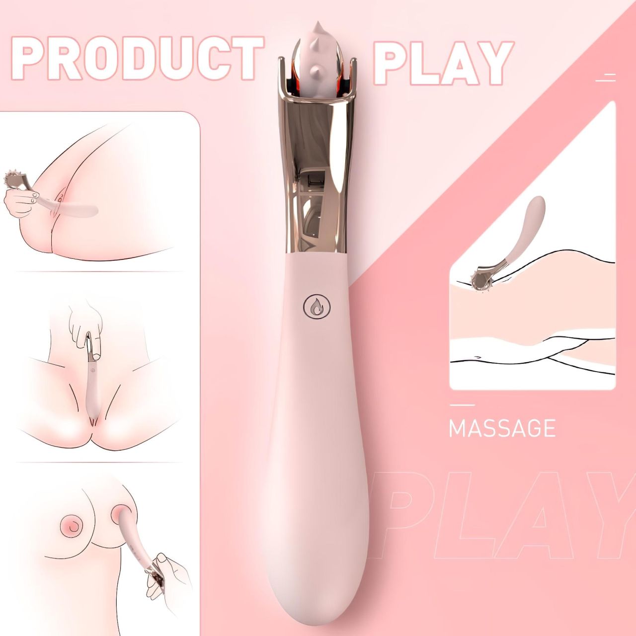 Sex HD - akkus, vízálló vibrátor és ingerkerék (pink) Sex HD - akkus, vízálló vibrátor és ingerkerék (pink)