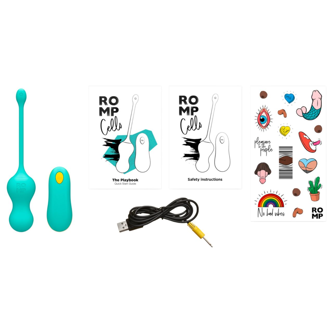 ROMP Cello - vibrációs gésagolyó távirányítóval (zöld)