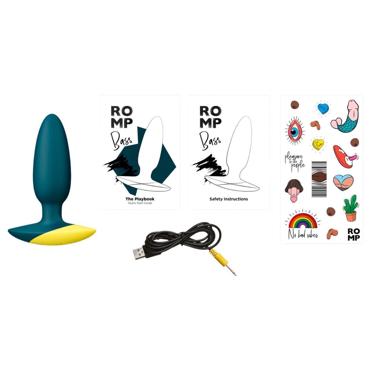 ROMP Bass - análvibrátor (zöld)