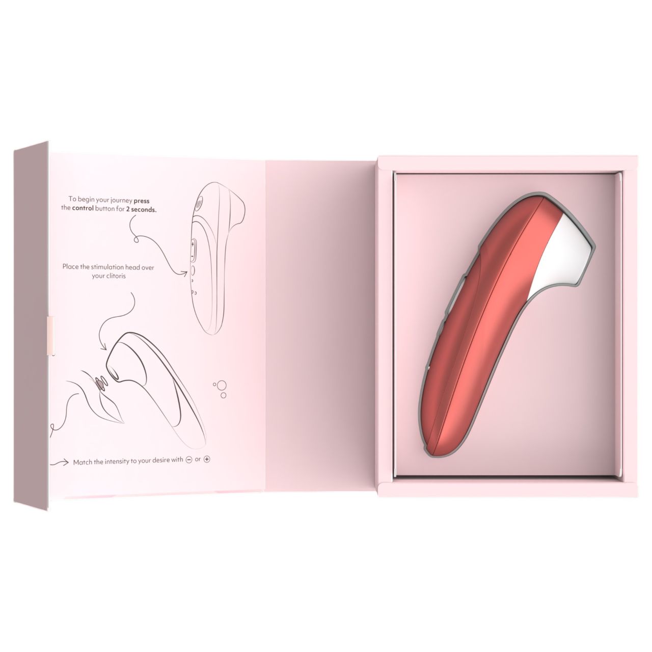 Womanizer Pro - léghullámos csiklóizgató (piros)