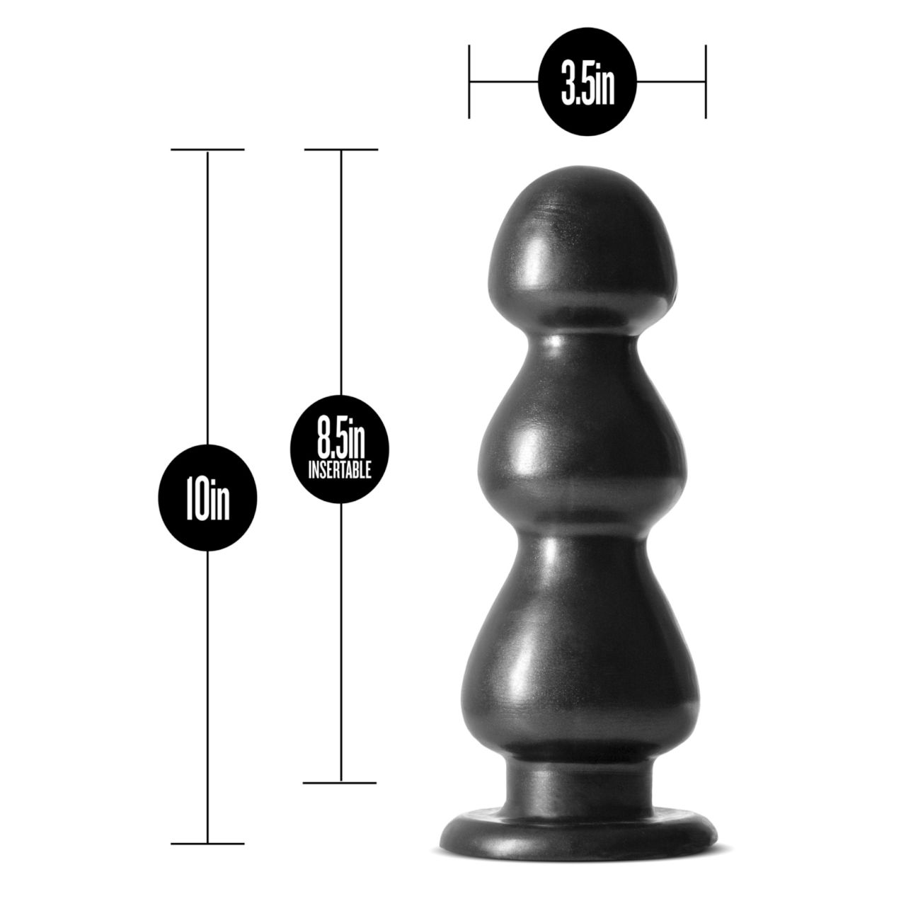 Blush Jet - tapadótalpas, gyöngyös dildó (fekete) Blush Jet - tapadótalpas, gyöngyös dildó (fekete)